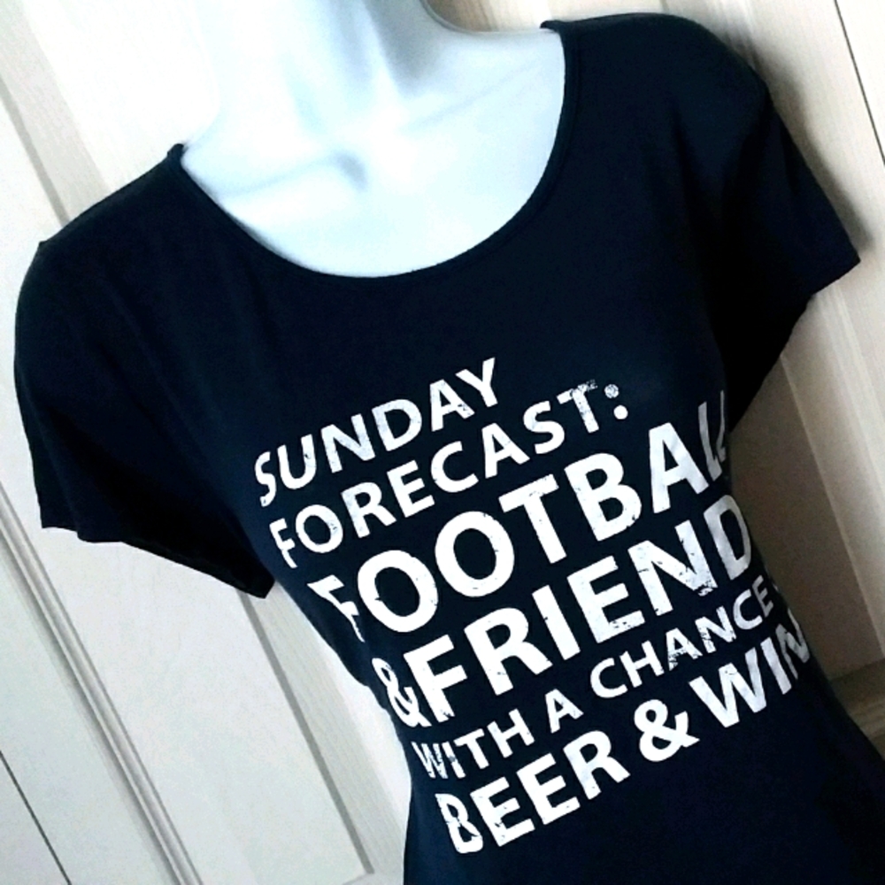 Fall Sunday Football beer wine funny graphic tshirt